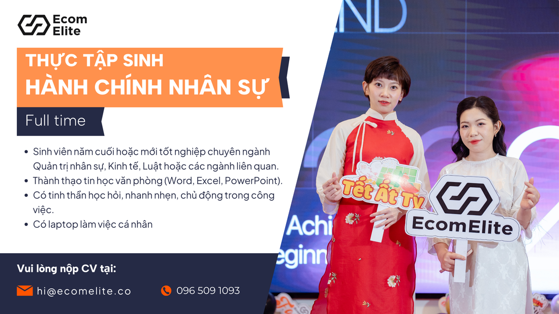 Thực tập sinh Hành chính nhân sự (full time)